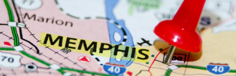 Carte de Memphis, Tennessee, USA