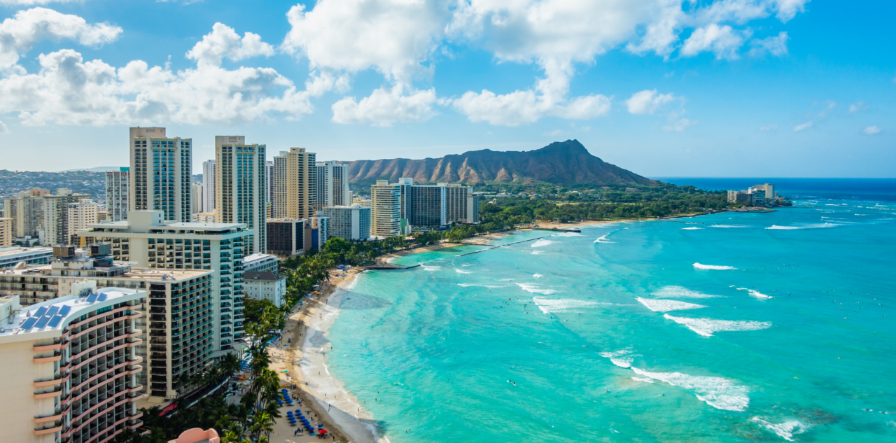 Waikiki Beach, Hawaï, USA