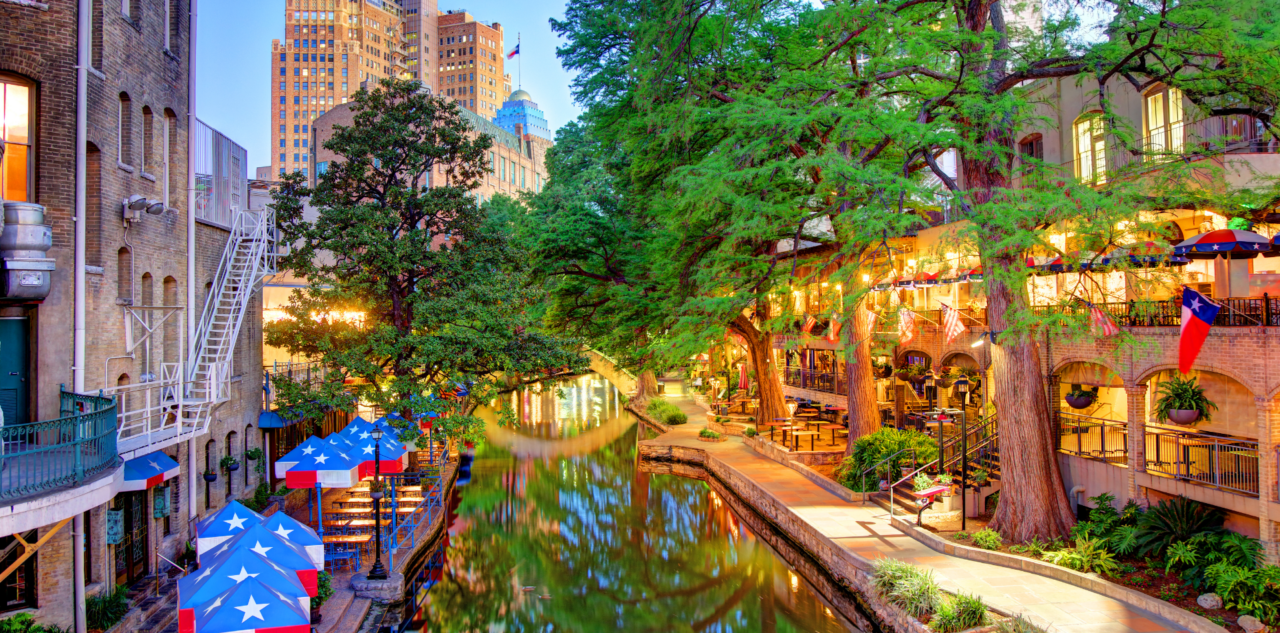 River Walk de San Antonio, Texas, USA